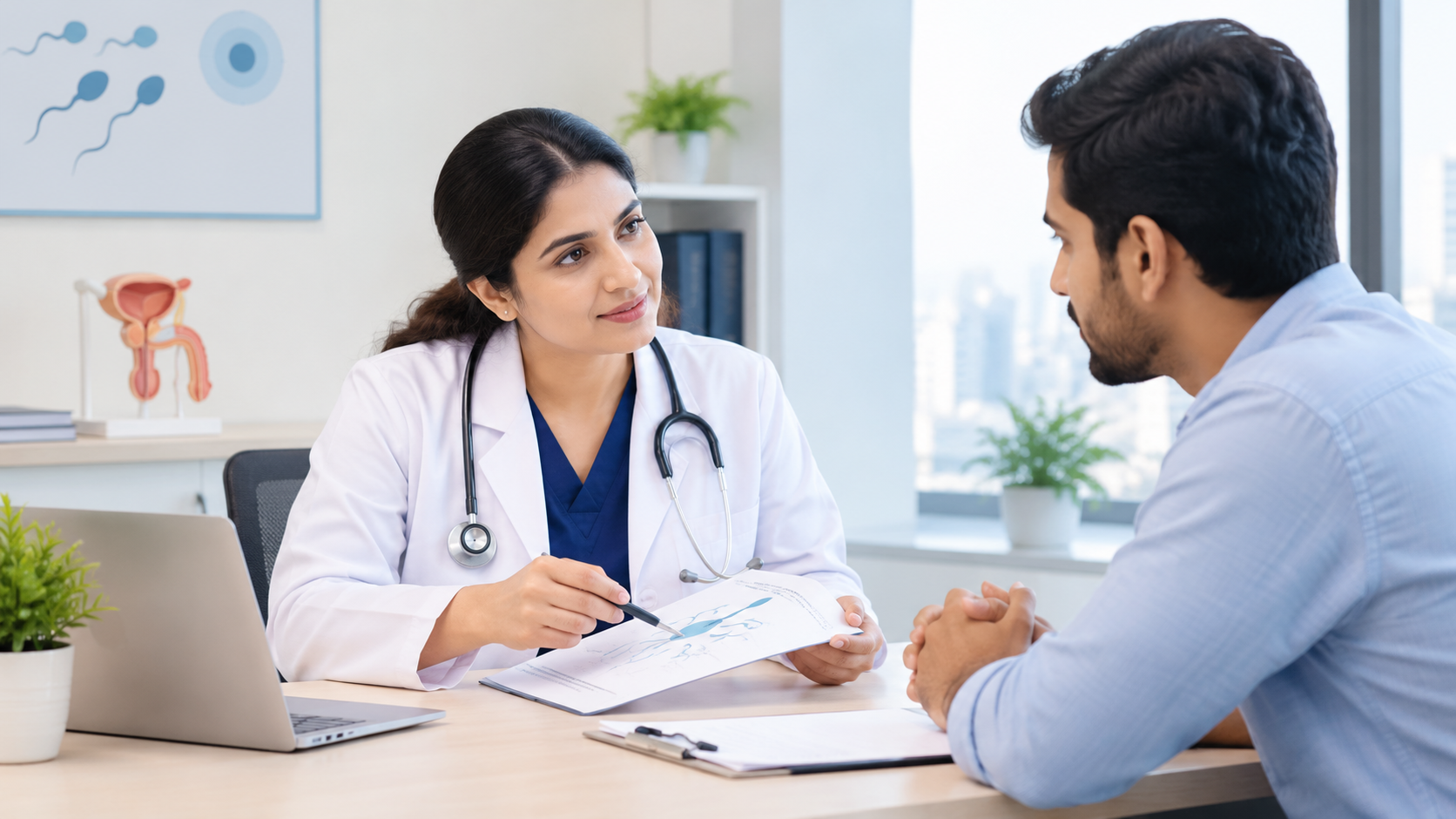 fertility consultation in a modern clinic